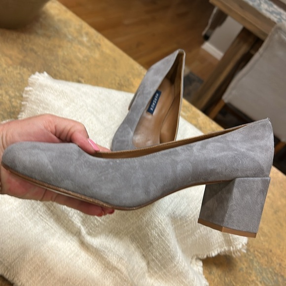 Margaux The Heel Gray Block Heel Pumps - Picture 2 of 11